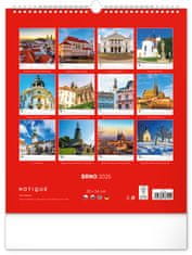 Grooters Nástěnný kalendář Brno 2025, 30 × 34 cm