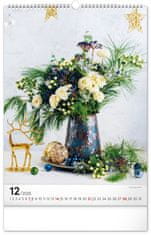 Presco Publishing Nástěnný kalendář Kytice 2025, 33 × 46 cm