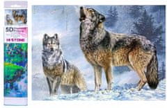 Norimpex Diamantová mozaika Zimní vlci v mlze 30X40 cm