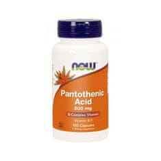 NOW Foods Doplňky stravy NOW Foods Pantothenic Acid Kwas Pantotenowy (vitamín b5) 500 mg (100 tobolek) 4001