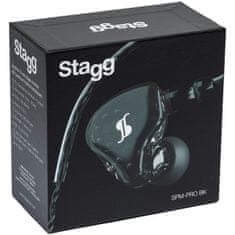 Stagg SPM-PRO BK, 3-driver in-ear sluchátka, černá