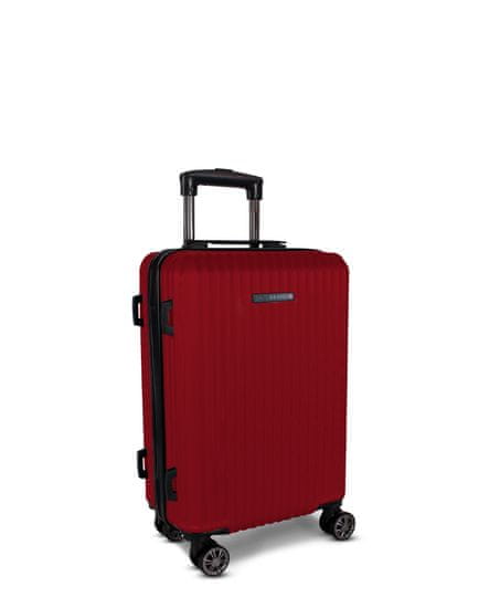 Swissbrand set 3 skořepinových kufrů Riga v jasně červené (šarlatové)