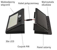 Kaxl Solární LED lampa se snímačem pohybu a soumraku ZD53B