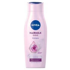 Nivea Pečující šampon s mléčnými a hedvábnými proteiny na unavené vlasy bez lesku Hairmilk Shine (Care Sha (Objem 400 ml)