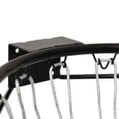 Vidaxl Basketbalová obroučka černá 39 cm ocel