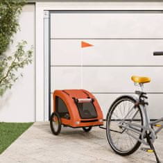 Petromila Vozík za kolo pro psa oranžový oxfordská tkanina a železo