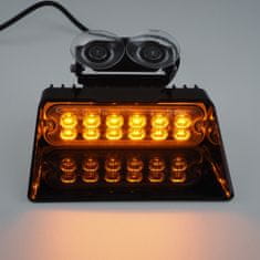 Stualarm PREDATOR LED vnitřní, 12x LED 3W, 12/24V, oranžový, ECE R65 (brW012A)