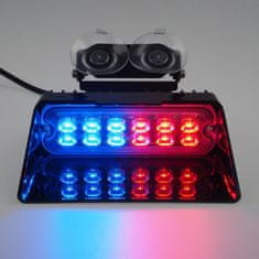 Stualarm PREDATOR LED vnitřní, 12x LED 3W, 12/24V, červeno-modrý (brW012RB)