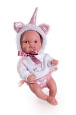 Antonio Juan 85105-1 Jednorožec bílý - realistická panenka miminko s celovinylovým tělem - 21 cm
