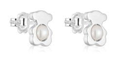 Tous Módní stříbrné náušnice s kultivovanými perlami I-Bear 1004127300