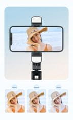 Mcdodo Double Shot Stick, Selfie Tyč, Stativ, Bluetooth, Stativ, Bílá, Mcdodo