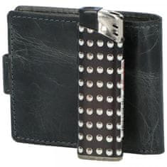 Trendová pánská menší kožená peněženka Drupo, černá