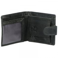 Trendová pánská menší kožená peněženka Drupo, černá