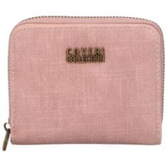 Coveri WORLD Dámská menší praktická koženková peněženka na zip Ladd, růžová