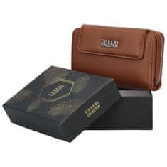 Coveri WORLD Dámská koženková peněženka ve střední velikosti Belinda, hnědá