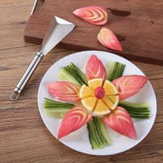 HOME & MARKER® Dekorativní Vykrajovátko na Ovoce a Zeleninu pro dekorační zdobení pokrmů a nápojů, Vyřezávací Nůž pro Ovoce (Sada 2ks) | FRUTIREZ