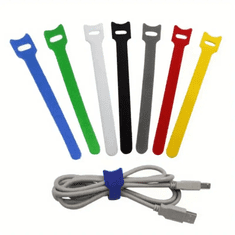 HOME & MARKER® Znovupoužitelné Stahovací pásky na Suchý zip, Stahovací páska K svázání kabelů (Sada 50ks) | ZIPPITT