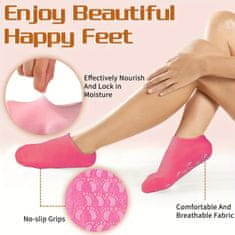 SOLFIT® Hydratační Ponožky na Popraskané paty, Kompletní péče o nohy (Gelové ponožky, 1 pár) | PEDISOCKS