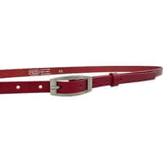 Penny Belts Dámský kožený opasek 15-2-93 red (Délka pásku 110 cm)
