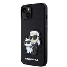 Karl Lagerfeld Zadní kryt PU Saffiano Karl and Choupette NFT na iPhone 13 černý