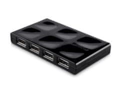 USB 2.0 Hub 7-port Hi-Speed Mobile - černý
