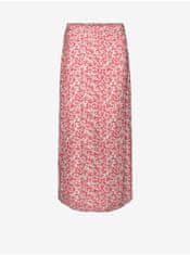 Vero Moda Bílo-červená dámská maxi sukně Vero Moda Menny XL