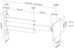 Neomounts Neomounts FPMA-W830BLACK/Držák displeje/na stěnu/10-27"/sklopný/3 čepy/VESA 100X100/nosn. 12kg/černý