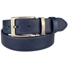 Penny Belts Pánský kožený společenský opasek 35-020-2-56 blue (Délka pásku 115 cm)