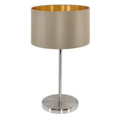 Eglo Stolní lampa 31629 MASERLO textilní 1X60W matný velbloudí/zlatá