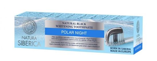 Natura Siberica Přírodní černá bělící zubní pasta – Polární noc 100 g
