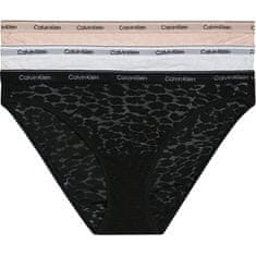 Calvin Klein 3 PACK - dámské kalhotky Bikini QD5069E-N8I (Velikost L)