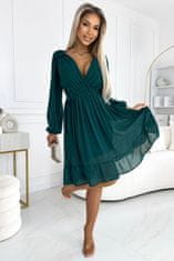 Numoco Dámské šaty 538-2 MILA + Ponožky Gatta Calzino Strech, zelená, M