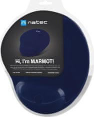 Natec Podložka pod myš ergonomická gelová Natec MARMOT, tmavě modrá, 245x225 mm