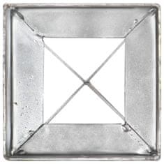 Vidaxl Kotvící hroty 2 ks stříbrné 10 x 10 x 76 cm pozinkovaná ocel