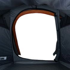 Vidaxl Kempingový stan tunel pro 3 osoby šedý a oranžový nepromokavý