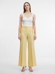 Orsay Žluté dámské wide kalhoty 40