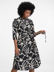 Orsay Černé dámské vzorované košilové šaty 38