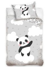 Tip Trade  Povlečení bavlna do postýlky Panda na obláčku 100x135, 40x60 cm