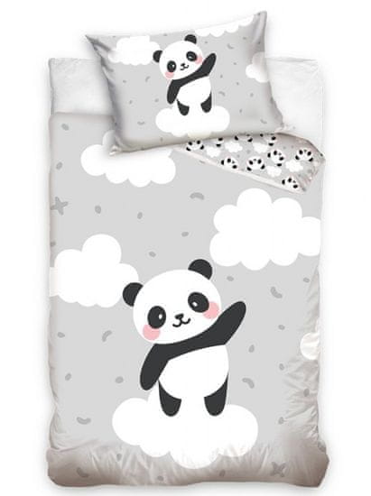 Tip Trade  Povlečení bavlna do postýlky Panda na obláčku 100x135, 40x60 cm