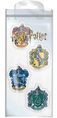CurePink Set gum Harry Potter: Koleje Set 4 kusů (4 x 3 cm)