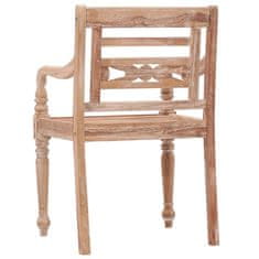 Vidaxl Židle Batavia 8 ks bělené masivní teakové dřevo