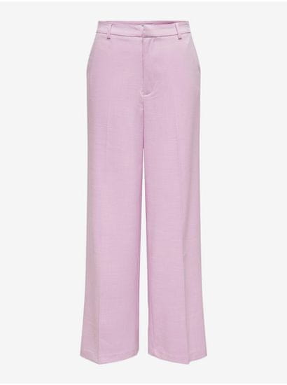 ONLY Světle růžové dámské kalhoty ONLY Alba