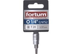 Fortum Hlavice zástrčná (4701722) hlavice zástrčná TORX, 1/4&quot;, TX 20, L 37mm, CrV/S2