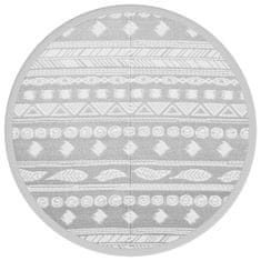 Vidaxl Venkovní koberec šedý Ø 200 cm PP