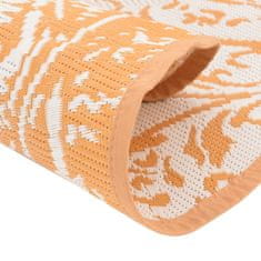 Vidaxl Venkovní koberec oranžový a bílý Ø 160 cm PP