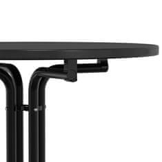 Vidaxl Jídelní stůl černý Ø 80 x 110 cm kompozitní dřevo a ocel