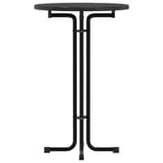 Vidaxl Jídelní stůl černý Ø 70 x 110 cm kompozitní dřevo a ocel