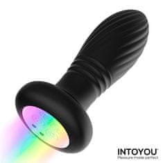 INTOYOU Intoyou Tainy Thrusting LED Plug, anální kolík RGB