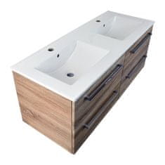 BPS-koupelny Koupelnová skříňka s keramickým umyvadlem Vermont S 120 - sonoma