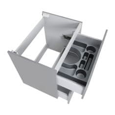 BPS-koupelny Koupelnová skříňka s keramickým umyvadlem Swing G 60, šedá